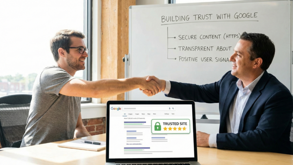 Trustworthiness Building Confidence with Users and Google