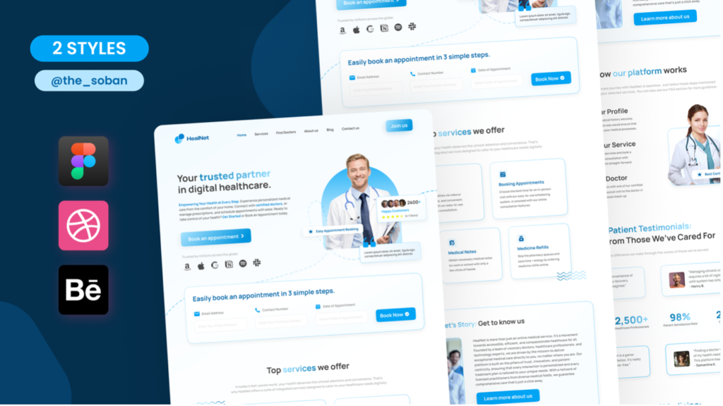 Healthcare UI:UX Design figma